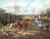 Fred Lucas, The Trailblazers, oil on canvas