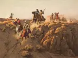The Warning by Frank McCarthy, 1976, oil on board, sold Jul 2005