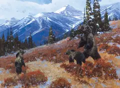 Greg McHuron, High Country Flurries, oil on board