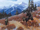 Greg McHuron, High Country Flurries, oil on board