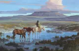 R. F. Morgan, The Waterhole, oil on canvas