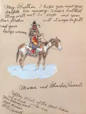 Letter to My Brother (circa December 1914) by Charles Marion Russell, mixed media on paper, sold Jul 2005