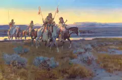 Charles Marion Russell, Piegans, 1918, oil on canvas