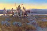 Charles Marion Russell, Piegans, 1918, oil on canvas