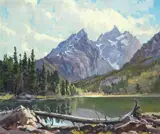 Conrad Schwiering, Mountain Serenity, oil on canvas laid on board