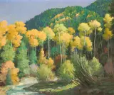 Joseph Henry Sharp, Aspens Near Twining