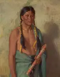 Joseph Henry Sharp, Jerry with Lover's Flute, Taos
