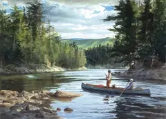 Brett James Smith, Tight Lines, watercolor on paper