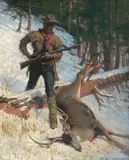 De Cost Smith, Winter Hunt, 1889, oil on canvas