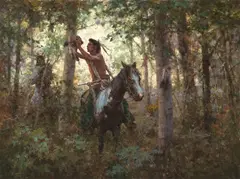 Howard Terpning, Offerings to the Sun, 1986, oil on canvas