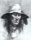 Howard Terpning, Study of an Assinboine