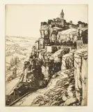 Frederick Marriott, Roc-Amadour, France, etching