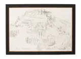 Paul Brason, Sir Roy Strong and His Amazing Garden at The Laskett, Herefordshire, 2006-2009, pencil