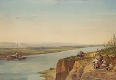 John Francis Salmon, Rochester on the Medway, watercolour