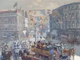 William Harding Collingwood Smith, Kensington High Street, watercolour