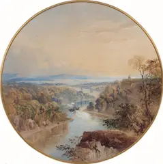 Cornelius Pearson, Steam ship at the Mouth of the River Avon, watercolour