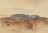 Attributer to John Glover, Pasture with cattle, watercolour