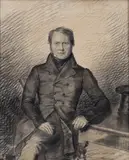 Felice Piccioni, Portrait of a Gentleman, William Burbaige-Carrickfergus, charcoal on paper