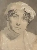 George Hayter, Portrait Study of Lavinia Bingham, Countess Spencer (1762-1831), pencil and grey wash on buff paper