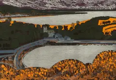 Graham Clarke, St Anthony, lino print