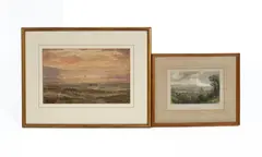 John Louis Petit, Gloucester from Birdlip Hill, watercolour