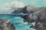 Frederick John Widgery, Cape Cornwall, gouache