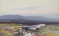 Frederick John Widgery, Ancient Granite Bridge, gouache