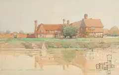 Burningfold Farm, Dunsfold, Surrey by Harold Chalton Bradshaw, pen ink and watercolour, sold Jan 2026
