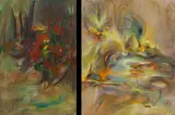 Pierre Graziani, Le Jardin Des Agonies, oil on canvas