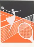Romain de Tirtoff Erte, Love & Tennis Suite (1974), limited edition screen print