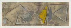 George Dannatt, Sand & Bright Yellow, with Silver, mixed media