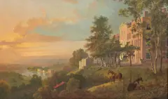 George Barret, Queens Terrace, Richmond, oil on canvas