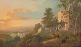 George Barret, Queens Terrace, Richmond, oil on canvas