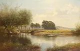 Benjamin Williams Leader, River Landscape, oil on canvas