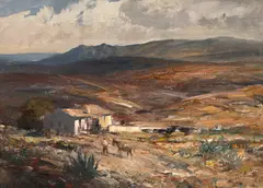 Edward Seago, Southern Spanish Landscape, oil on canvas