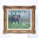 Malcolm Coward, Horse by a Gate in the Rain