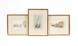 John Samuel Hayward, Southampton Pier, pencil and watercolour on paper