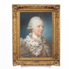 John Russell, Portrait of George III in State Robes, pastel
