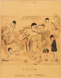 Rip, A E Trott, Australia and Middlesex, May 19 1907, pen and ink