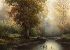 Karl Kaufman, A Misty Morning, oil on canvas