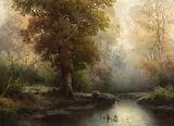 Karl Kaufman, A Misty Morning, oil on canvas