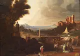 Bartholomeus Breenbergh, The Finding of the Infant Moses by the Pharaoh's Daughter, oil on canvas