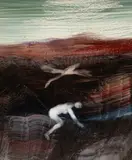 Sidney Nolan, Leda and the Swan, mixed media