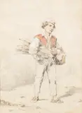 Francis William Topham, Study of a Young Man, watercolour