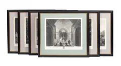 John Collins, Six framed stage designs for Tarquino Tasso's 'Jerusalem delivered, Engraving
