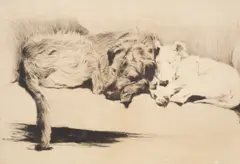 Cecil Aldin, A Temporary Partnership, drypoint