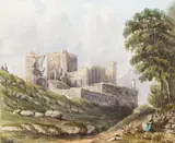 Lieutenant-General Archibald Ingles Lockhart, Cathedral Ruins at Cashel, Tipperary, watercolour