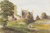 Lieutenant-General Archibald Ingles Lockhart, View of the Ruins of Kells Castle in County Kilkenny, Ireland, watercolour