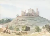 Lieutenant-General Archibald Ingles Lockhart, View of the Ruins of the Cathedral at Cashel in County Tipperary, Ireland, watercolour