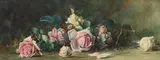 Hugh Percy Heard, Summer Roses, watercolour